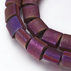 Electroplated Non-magnetic Synthetic Hematite Beads Strands&nbsp;G-P392-U08