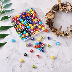 120Pcs 8 Colors Opaque Resin Beads&nbsp;RESI-CW0001-06A