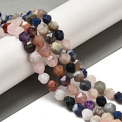 Natural Rose Quartz/Sodalite/Lapis Lazuli/Amethyst/Strawberry Quartz Beads Strands&nbsp;G-K382-A01-02