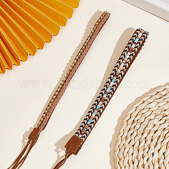 2Pcs 2 Styles Ethnic Style Imitation Leather Adjustable Hat Band&nbsp;AJEW-AN0007-23