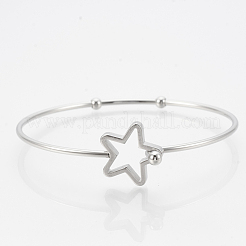Tarnish Resistant 304 Stainless Steel Bangles&nbsp;STAS-N084-01