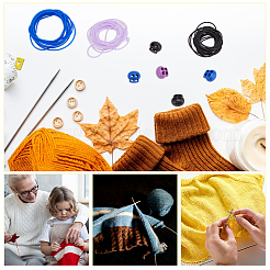 6Pcs 3 Colors Oval 2-Hole Plastic POM Cord Locks&nbsp;FIND-OC0003-23A