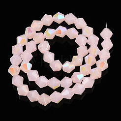Imitation Jade Electroplate Glass Beads Strands&nbsp;EGLA-A039-J6mm-L07