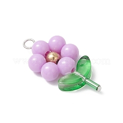 Flower Transparent Acrylic Pendants&nbsp;PALLOY-JF03719-01