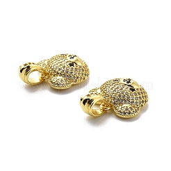 Clear & Black Cubic Zirconia Pendants&nbsp;KK-G446-10G