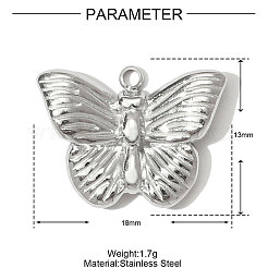 304 Stainless Steel Pendants&nbsp;STAS-OY001-13P