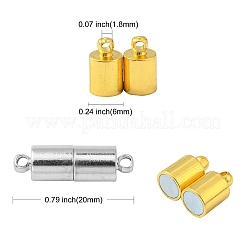 20 Sets 2 Colors Alloy Magnetic Clasps&nbsp;PALLOY-CJ0002-42