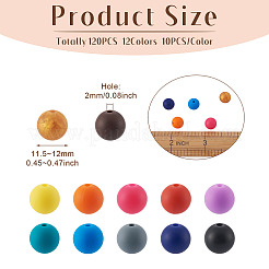 120Pcs 12 Colors Silicone Beads&nbsp;SIL-TA0001-18
