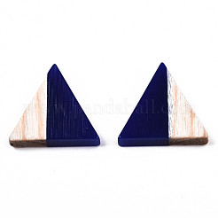 Opaque Resin & Wood Cabochons&nbsp;CRES-N028-001A-B01
