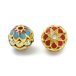 Brass Enamel Beads&nbsp;KK-Q080-01A