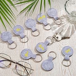 30Pcs Polyester Keychains&nbsp;KEYC-SP0001-61A