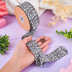 10 Yards Polyester Ribbon with Metallic Trimming&nbsp;OCOR-TAC0034-01