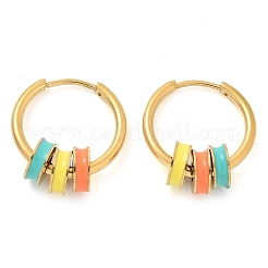 Ion Plating(IP) 304 Stainless Steel Hoop Earrings&nbsp;EJEW-A118-02G
