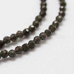 Natural Obsidian Bead Strands&nbsp;G-P270-2mm-28