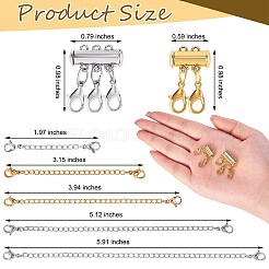 8 Strands 8 Style 304 Stainless Steel Chain Extender&nbsp;DIY-SZ0004-40