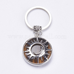 Natural/Synthetic Gemstone Keychain&nbsp;KEYC-G043-B