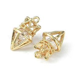Brass Cubic Zirconia Pendants&nbsp;KK-G462-51KCG