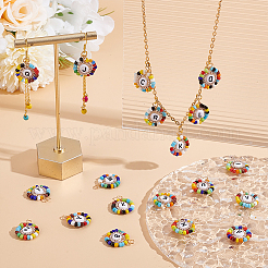26Pcs 26 Styles Acrylic & Glass Seed Beaded Pendants&nbsp;PALLOY-GO00034