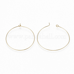 Brass Hoop Earrings Findings&nbsp;KK-S348-244