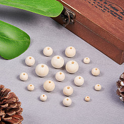 Round Unfinished Wood Beads&nbsp;WOOD-PH0008-24
