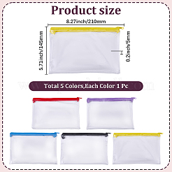 5Pcs 5 Colors PVC Pen Bag&nbsp;ABAG-GF0001-56