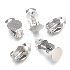 Tarnish Resistant 304 Stainless Steel Clip-on Earring Findings&nbsp;STAS-E482-16P