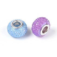 Large Hole Resin Rhinestone European Beads&nbsp;OPDL-T003-01D