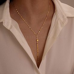 Stainless Steel Tassel Dapped Chain Necklaces&nbsp;PW-WG269F5-01