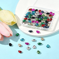 80Pcs 10 Colors Sew on Rhinestone&nbsp;RGLA-FS0001-17