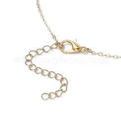 Summer Beach Starfish Alloy Enamel & ABS Plastic Imitation Pearl Pendant Necklaces&nbsp;NJEW-JN05268
