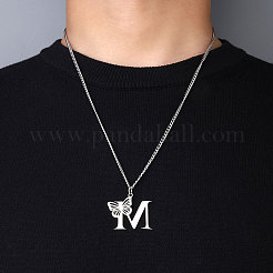 201 Stainless Steel Necklaces&nbsp;NJEW-Q336-01W-P