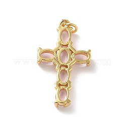 Rack Plating Brass Micro Pave Cubic Zirconia Pendants&nbsp;KK-A160-02G