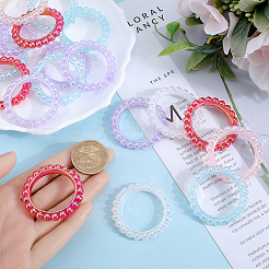30Pcs UV Plating Opaque Acrylic Beads Frames&nbsp;PACR-SP0001-03