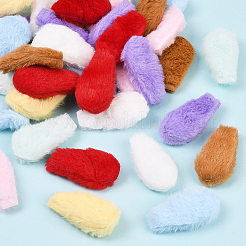 40Pcs 8 Colors Double Face Wool Fibre Cabochons&nbsp;FIND-SC0020-31
