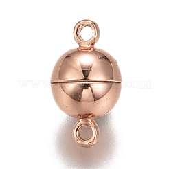 Rack Plating Brass Magnetic Clasps with Loops&nbsp;LS-KK-F801-02B-RG