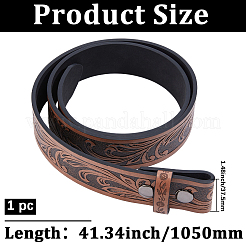 Imitation Leather Embossed Flower Waist Belly Belts for Men Women&nbsp;AJEW-WH20018-223B