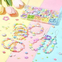 DIY Acrylic & Polymer Clay Beads Jewelry Making Findings Kits&nbsp;DIY-FS0006-86