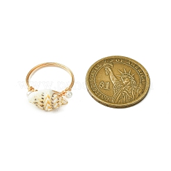 Natural Sea Shell Finger Rings&nbsp;RJEW-TA00168