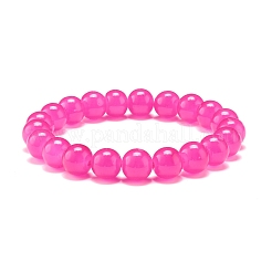 10MM Imitation Jade Glass Round Beads Stretch Bracelet for Women&nbsp;BJEW-JB07422