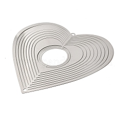 Heart 201 Stainless Steel 3D Rotating Hanging Wind Spinner&nbsp;STAS-C166-03A-P
