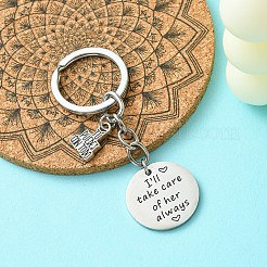 Alloy Enamel & Stainless Steel Keychain&nbsp;KEYC-YW00036