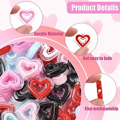 90Pcs 6 Colors Acrylic Beads&nbsp;SACR-YW0001-76