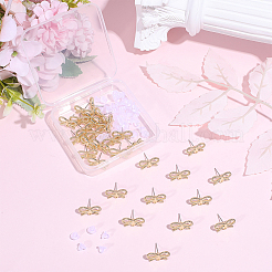 40Pcs Alloy Stud Earring Findings&nbsp;MAK-SC0001-47