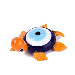 Handmade Lampwork Turtle with Evil Eye Figurine Display Decorations&nbsp;LAMP-N034-25D