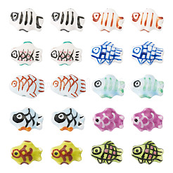 20Pcs 10 Styles Handmade Porcelain Beads&nbsp;PORC-TA0001-58