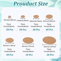240Pcs 7 Styles Self-adhesive Cork Sheets&nbsp;AJEW-GA0008-65