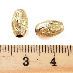 Texture Brass Beads&nbsp;KK-S379-02G-E