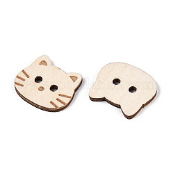 Cat Shape Wood Buttons&nbsp;BUTT-T013-11B