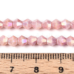 Anti-Tarnish Electroplate Bicone Glass Beads Strands&nbsp;X-EGLA-T021-4mm-16-05