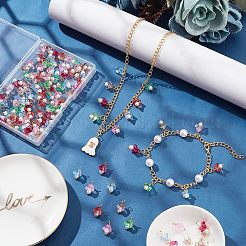 120Pcs 6 Colors Electroplate Glass Charms&nbsp;FIND-CA0005-92